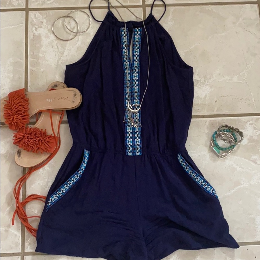 Navy Blue Romper - Picture 1 of 1